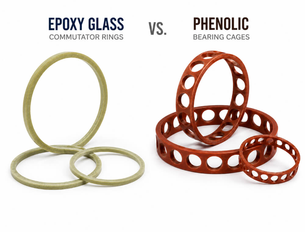 Epoxidglas vs. Phenolverbundwerkstoffe: Kommutatorringe und Lagerk&auml;fige im Vergleich